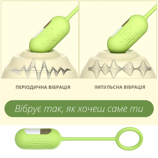 Вакуумний кліторальний стимулятор вібратор 2 в 1 I’MCUM Secret AirPods у вигляді кейсу для навушників колір зелений