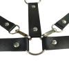 Портупея від шиї до запʼястя I’MCUM Neck to Wrist Bondage з наручниками за спиною колір чорний