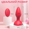 Анальна пробка I’MCUM Rose Plug з пультом управління 10 режимів вібрації колір червоний