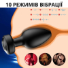 Анальна пробка I’MCUM Black Diamond з пультом управління 10 режимів вібрації колір чорний