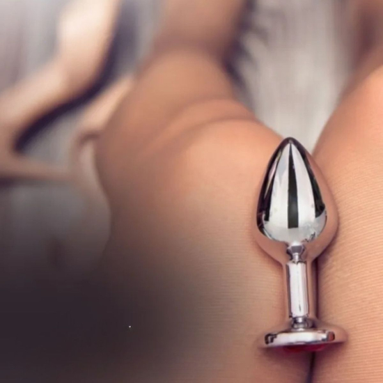 Металева анальна пробка I’MCUM Metal Anal Plug, розмір M колір блакитний