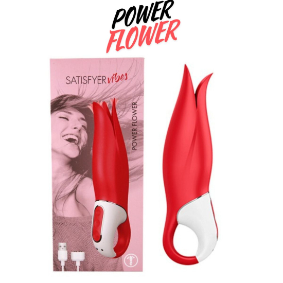 Вібратор-квітка I’MCUM для кліторальної та вагінальної стимуляції Satisfyer Power Flower (червоний)