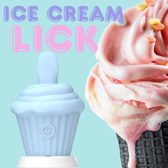 Стимулятор сосків та клітора I’MCUM Ice Cream Lick, блакитний