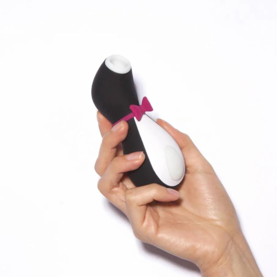 Вакуумний вібратор для клітора I’MCUM Satisfyer Penguin, 11 режимів, колір чорний