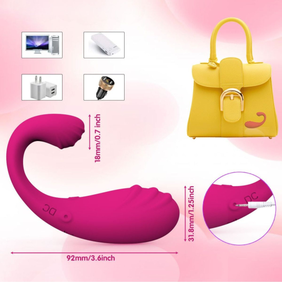 Вібратор для пари зі смарт-підключенням до телефону I’MCUM Vibe U-Shape рожевий