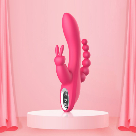 Вібратор-кролик I’MCUM з анальною стимуляцією Bunny Boost рожевий