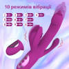 Вібратор-кролик I’MCUM Triple Bunny, 10 режимів вібрації, 7 режимів нагріву, функція обертання темно фіолетовий