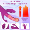 Вібратор-кролик I’MCUM Triple Bunny, 10 режимів вібрації, 7 режимів нагріву, функція обертання темно фіолетовий