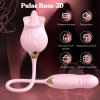 Вібратор I’MCUM Pulse Rose 3D з стимуляцією клітора, 10 режимів лизання, обертання, імітація поштовхів