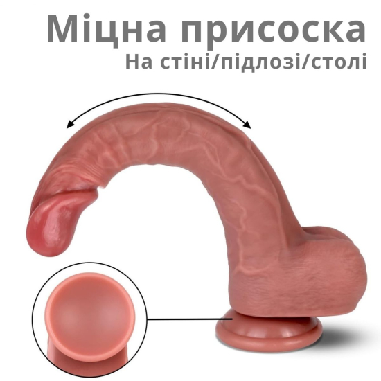Фалоімітатор I’MCUM реалістичний сіліконовий Real Feel Dildo тілесного кольору