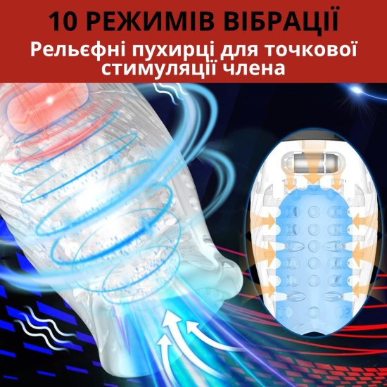 I'MCUM Crystal Spin Automatic Masturbator, Black and Transparent (IM-FJB003)