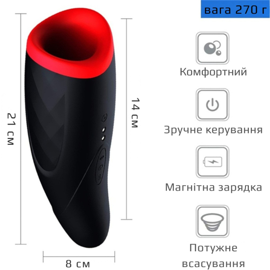 Heated Masturbator Trainer I'MCUM Volcano Trainer Black IM-FJB218