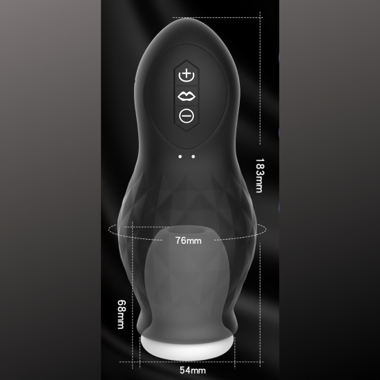 I'MCUM Blow Job vacuum masturbator, 7 vibration and suction modes, Blue (IM-FJB243)