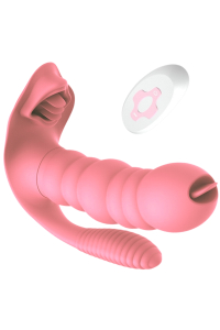 Вібратор 3 в 1 I'MCUM Caterpillar Fantasy Рожевий IM-KCD226