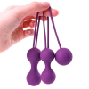 Набор влагалищных шариков Kegel Ball 3 шт, силиконовые, цвет фиолетовый (IM-KGE001)