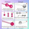 Набор влагалищных шариков Kegel Ball 3 шт, силиконовые, цвет фиолетовый (IM-KGE001)