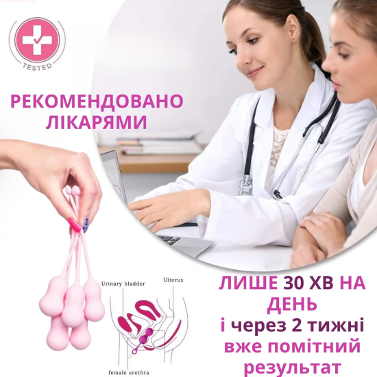 Набор вагинальных шариков I’MCUM Kegel Evolution 5 шт Розовый (IM-KGE002)