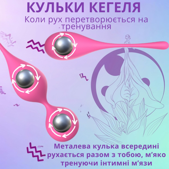 I’MCUM Balance Pro Vaginal Ball Set, 3 pcs, pink color (IM-KGE004)