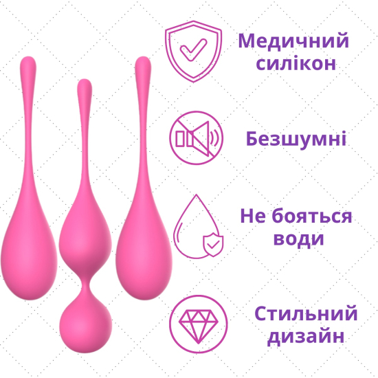 I’MCUM Balance Pro Vaginal Ball Set, 3 pcs, pink color (IM-KGE004)