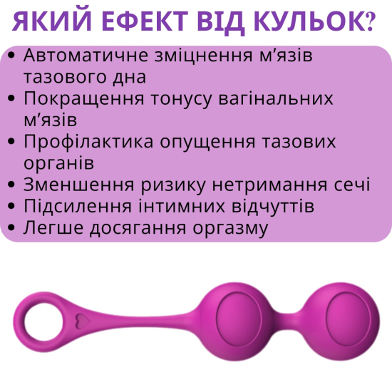 I’MCUM Sweet Heart Vaginal Double Ball for Pelvic Floor Muscle Training, 87 g, purple