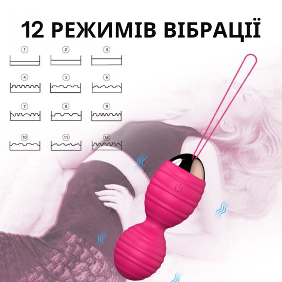 Набор вагинальных шариков I’MCUM Kegel Queen 4in1 с 3 классическими шариками и вибропулей, розовый