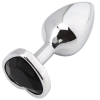 I’MCUM Crystal Heart Metal Butt Plug Size L, with Black Crystal (IM-KGS005_L)